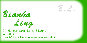 bianka ling business card
